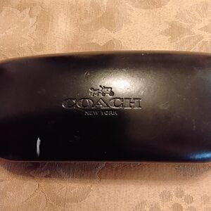 Coach Black Leather Eyeglass Case